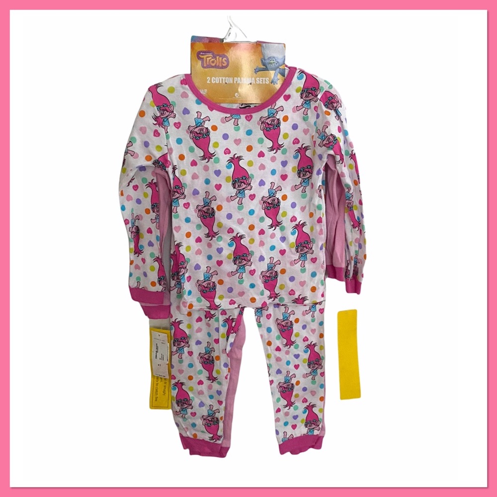 Dreamworks Trolls Cotton Pajama Sets (2)